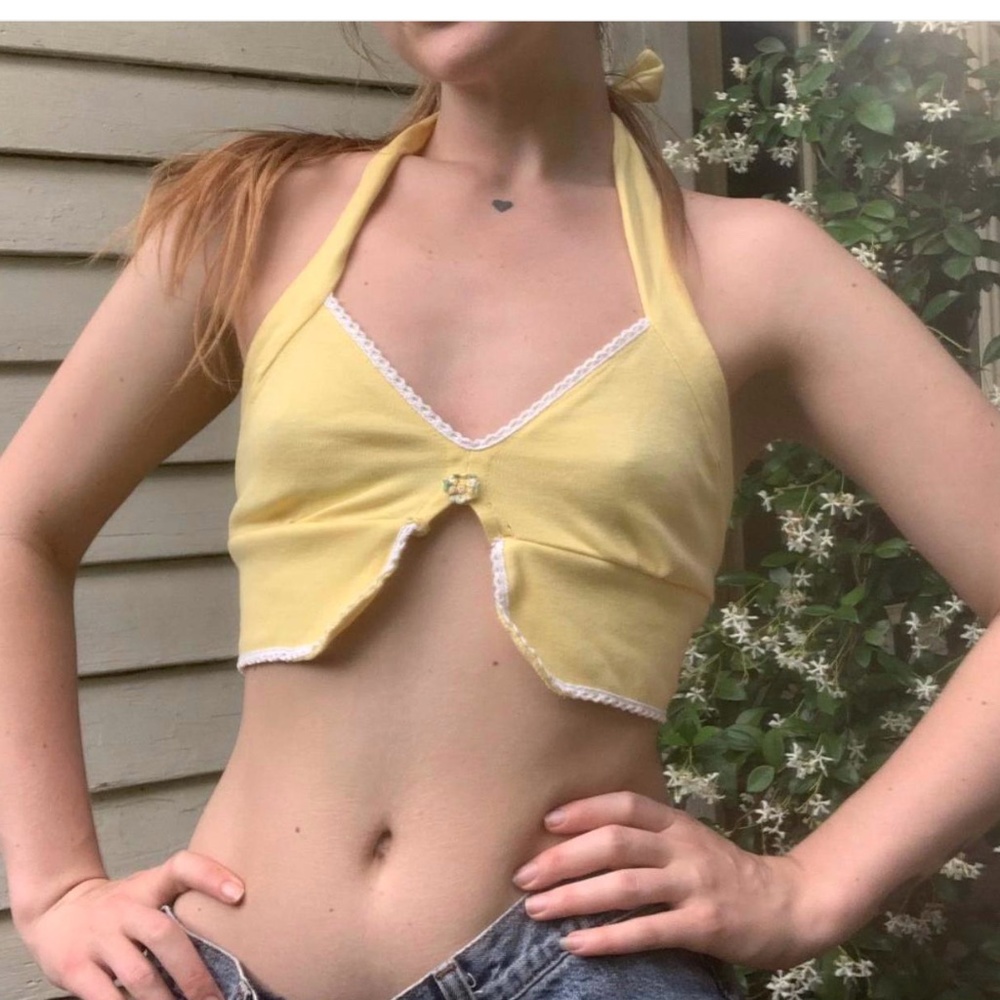 Vintage Yellow Halter Size: XS